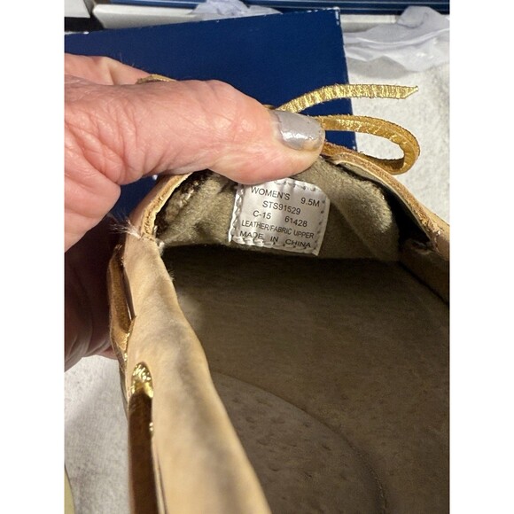 Sperry Top Sider WomanTan Cheetah Print Angelfish STS93604 Boat Shoe NIB Sz 9.5 - Picture 5 of 8